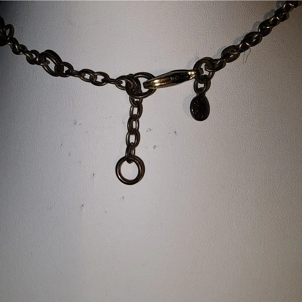 J Crew Elegant Yellow and Silver Statement Necklace 16